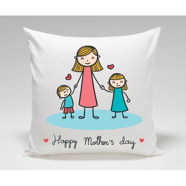 Cute Happy Mothers Day Plush Decorative Cushion
